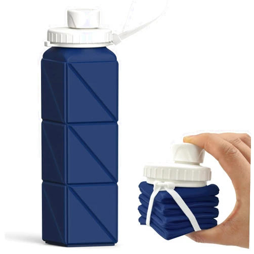 BEAUTAIL Collapsible Water Bottles, Silicone Foldable Portable Water Bottle 610ml, Lightweight Reusable Leakproof for Travel Camping Hiking Cycling Yoga Sports Outdoor