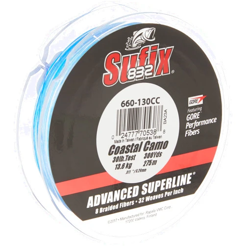 Sufix 300 Yard 832 Advanced Superline Braid Fishing Line - Coastal Camo