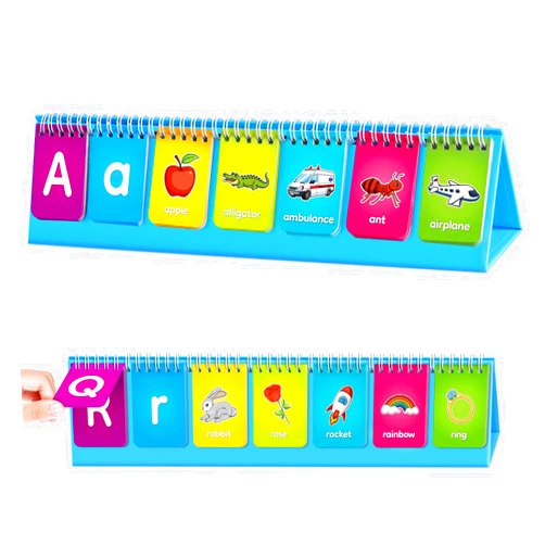 Laffunz Alphabet Learning Flip Chart Toddler ABC Learning Toys for Kids Ages 3-5, Matching Letter Game Lowercase & Uppercase Alphabet Flash Cards, Kindergarten Preschool Classroom Learning Activities