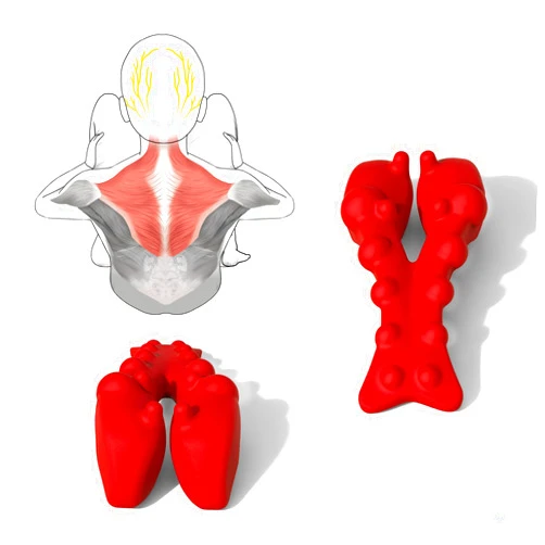 LittleMum Trapezius Trigger Point Massager, Myofasical Release Neck and Shoulder Pain, Suboccipital Release Tool, Posture Corrector, Relieve Upper Back Pain &Tension Headache