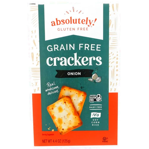 Absolutely Gluten Free Toasted Onion Crackers (Pack of 3)