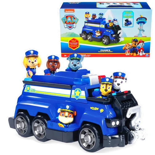 Paw Patrol Team Cruiser, Large Scale Vehicle with Exclusive Chase, Marshall, Skye, Rubble, Rocky & Zuma Action Figures, Toys for Boys & Girls Ages 3+