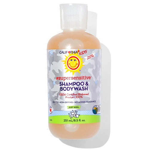 California Baby California Kids Super Sensitive Unscented Shampoo and Bodywash | 100% Plant-Based | Gentle Skincare | Fragrance Free | Hypoallergenic | 251 mL / 8.5 fl. oz.