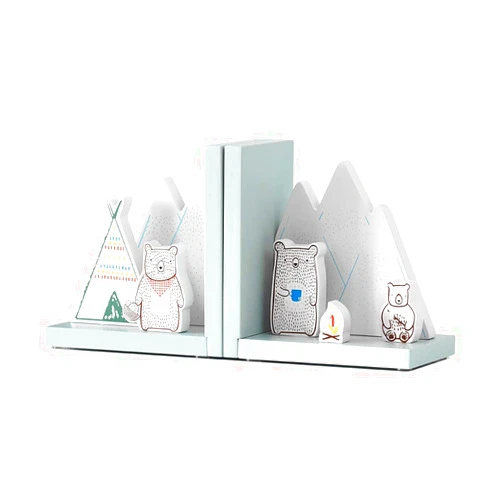 LiLi_Shop Bookends Book Ends Bookends Book Ends for Book Shelves Children's Room Book Stand Decoration Home Creative Desk Storing Bookends and Books (Color : White, Size : 321016cm)