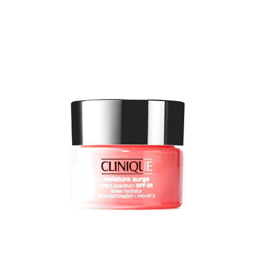 Clinique Moisture Surge Broad Spectrum SPF 28 Sheer Hydrator Face Moisturizer With Hyaluronic Acid, Aloe Bioferment + Provitamin D | Hydrating + Protecting