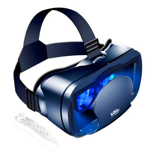 Mryzzsf 3D VR Headset, Virtual Reality Glasses Headset Helmets, Compatible with 5.0-7.0 inch with Controller, for Mobile Games & Movies(Black)