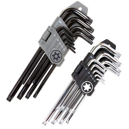 Owl Tools Torx Wrench and Security Bit Wrench Set (18 Wrenches) 9 Standard Torx Star Wrenches and 9 Security Tamper Proof Torx Wrenches