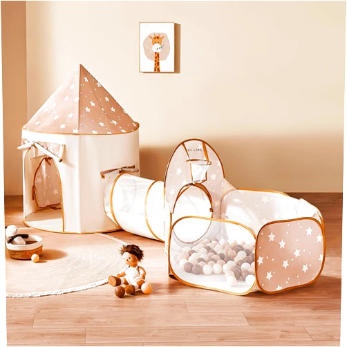 Tiny Land Kids Play Tent with Tunnel, Pop Up Play Tent with Ball Pits for Toddlers, Baby Tent with Carry Bag, Toddler Tents Indoor