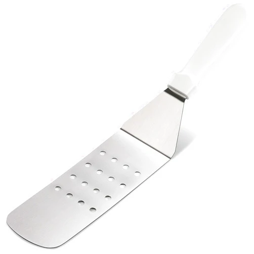 New Star Foodservice 36176 Plastic Handle Flexible Grill Turner/Spatula, 14.5-Inch, Perforated, White