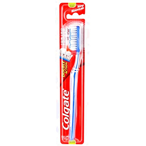 Colgate 4SGM Colgate Double Action Toothbrush - Asst, Medium, Multicolor