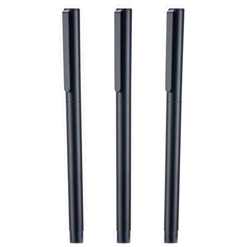 Wikult 3PCS Jinhao 65 Black Fountain Pen Set, Iridium Ultra Fine & Extra Fine & Fine Nib, Smooth Writing Pen with Converter Set