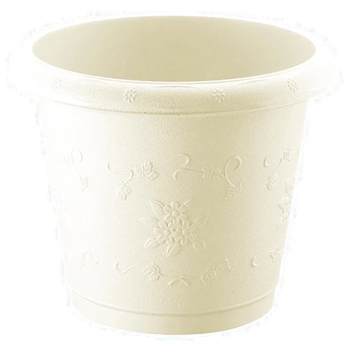 Richell Hanal Round Planter, 38 Type, Ivory