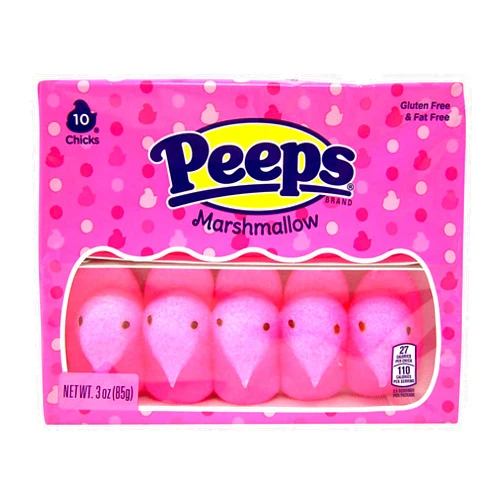 Peeps Pink Marshmallow Chicks, 3 oz, 10 ct