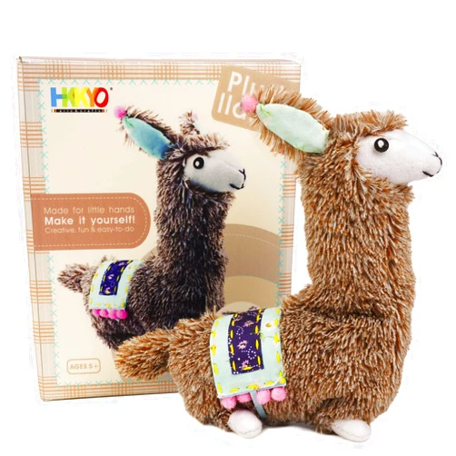 HKKYO Sewing Kits for Kids 8-12, Arts and Crafts for Kids Ages 8-12, Llama Sewing Kit for Kids, Make Your Own Stuffed Animal Kit, Alpaca Craft Sewing Kit, DIY Plush Craft Supplies