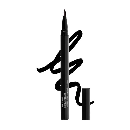 wet n wild Mega Last Breakup Proof Liquid Eyeliner - Ultra-Fine Brush, Waterproof, 16-Hour Long-Lasting Wear- Cruelty-Free & Vegan - Black