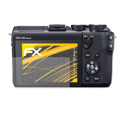 AtFoliX Screen Protector compatible with Canon EOS M6 Mark II Screen Protection Film, anti-reflective and shock-absorbing FX Protector Film (3X)