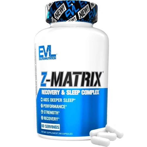Evlution EVL Post Workout Recovery Supplement - Magnesium and Zinc - ZMatrix Zinc Magnesium Aspartate Muscle Recovery Supplement for Sleep Support and Muscle Health