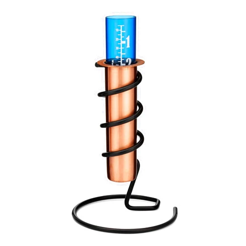 World's Coolest Rain Gauge Company WCRG Copper Rain Gauge for Yard, Freestanding Steel Base - Outdoor Sprinkler Gauges, Shatterproof, Winter-Safe, Accurate, Decorative - The Original Floating Rain Gauge, USA Assembled & Designed