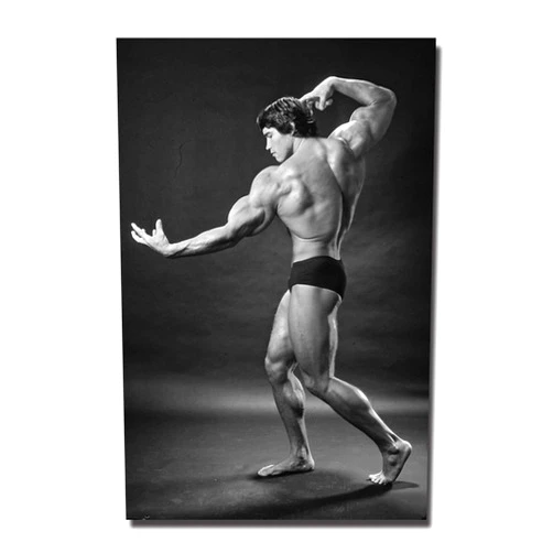 REYTOL Arnold Schwarzenegger Fitness Inspirational Canvas Wall Art Black And White Strong Men Posters Gym Bodybuilding Sports Painting Bedroom Decor（No Frame）