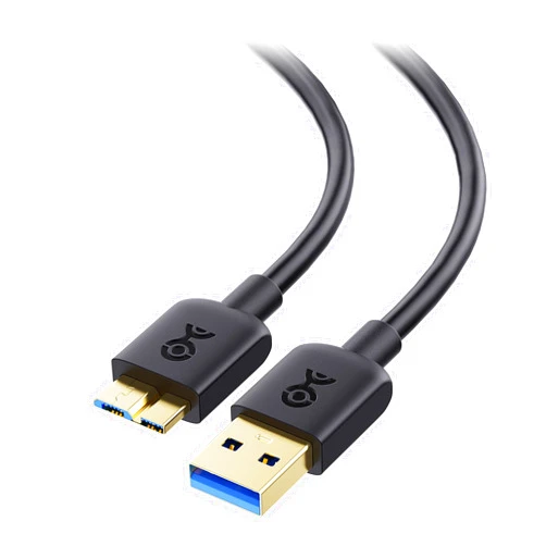 Cable Matters 2-Pack, Micro USB 3.0 Cable - 6ft, External Hard Drive Cable, USB to USB-Micro B Cord, Compatible with Seagate, LaCie, Toshiba, Samsung, Western Digital/WD External Hard Drive, Black