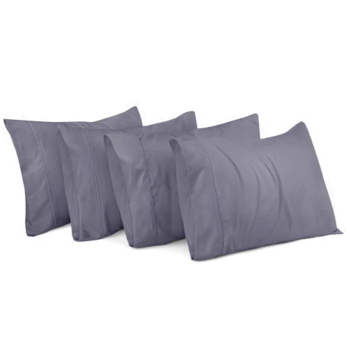 Utopia Bedding Standard Pillow Cases - 4 Pack - Envelope Closure - Soft Brushed Microfiber Fabric - Shrinkage and Fade Resistant Pillow Covers Standard Size 20 X 26 Inches (Standard, Grey)