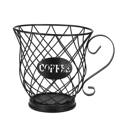 CAMPSLE Coffee Storage Basket, Multiple Pod Holder Espresso Holders, Universal Coffee Capsule Storage Basket, Vintage Coffee Pod Stand Kitchen Storage Holders Organizer for Coffee Capsules, M&W