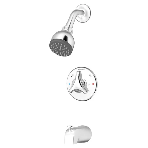 Symmons 9602-P-1.5-TRM Origins Single Handle 1-Spray Tub and Shower Faucet Trim in Polished Chrome - 1.5 GPM (Valve Not Included)