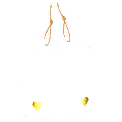 joycraft 100pcs Blank Gift Tags with String, White Kraft Paper Tags with Foil Gold Heart, Gift Wrapping Tags for Birthday, Party, Baby Shower, Wedding Favor and Valentine's Day (4