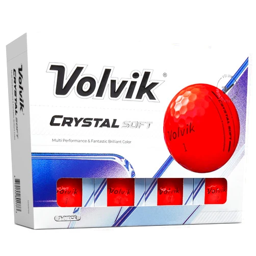 Volvik Crystal Soft Golf Balls (Red)