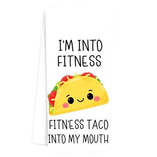 FDHSPAAM Funny Taco Kitchen Towels for Women, Gifts for Taco Lovers, Cute Mexican Food Pun Dish Hand Tea Towels for Kitchen Cooking Baking Decor, 16x24 Inch
