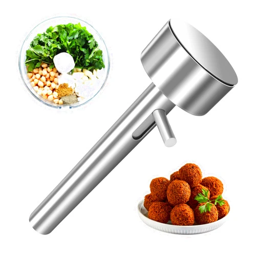 Arazooyi Falafel Scoop - Stainless Steel Professional Falafel Maker Scoop | Stainless-Steel Falafel Maker Tool Food Safe and Non-Sticky Falafel Baller Scoop Mold