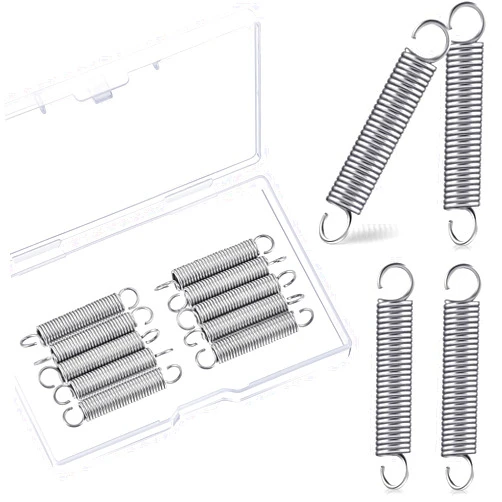 Dunzy 10 Pcs SP 9600 Extension Spring 1/4 Inch x 1-1/2 Inch 0.035 Inch Stainless Steel Mechanical Extension Compression Springs Steel Construction
