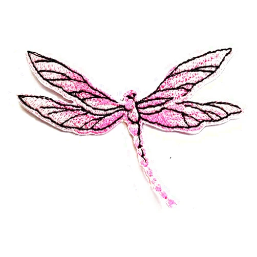 NiPitShop Beautiful Dragonfly Patch Nipitshop Patches Pink Dragonfly Fly Animal Kids Cartoon Patch Applique for Clothes Great as Happy Birthday Gift