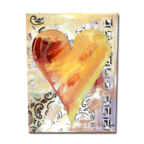 Ready2HangArt Fabienne' Heartwork Wrapped Canvas Wall Art 30 in. H x 24 in. W