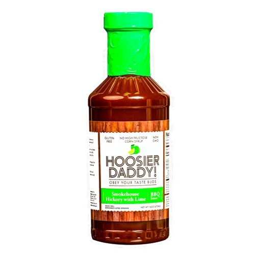 Hoosier Daddy BBQ Sauce Smokehouse Hickory with Lime 16oz