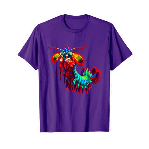 Science Under Water Creatures TShirts Rainbow Peacock Mantis Shrimp T-Shirt T-Shirt