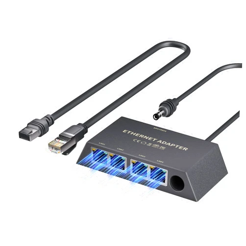 EAZUSE Starlink Gen 3/Mini Ethernet Adapter Multi Ports Starlink Mini Ethernet Cable Network Adaptor 4 RJ45 Outputs Simultaneously Up to 1 Gbps