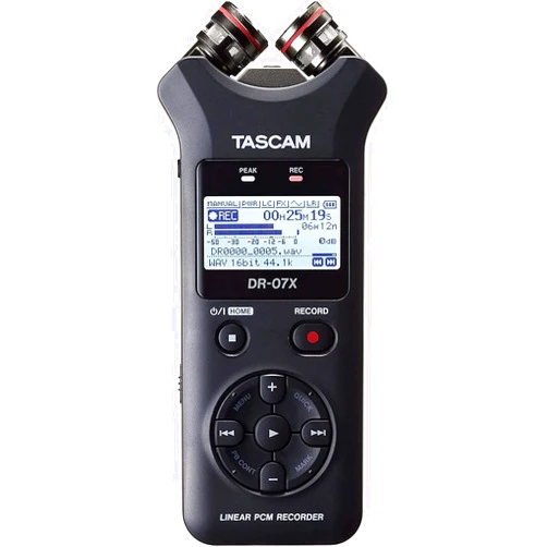 Tascam DR-07X Stereo Handheld Digital Audio Portable Recorder and USB Audio Interface, Pro Field, AV, Music, Dictation Recorder
