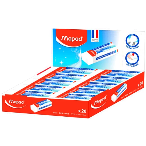 Maped Helix USA - Technic Expert Vinyl Eraser, Pack of 20 - Correcting Written Errors - Effortless Erasing - Superior Performance & Protection - Eco-Conscious