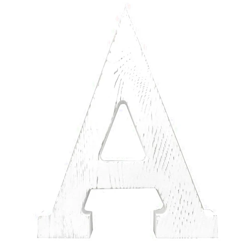N\A Extra Large Wood Decor Letters Wood Distressed White Letters DIY Block Words Sign Alphabet Free Standing Hanging for Home Bedroom Office Wedding Party (A)