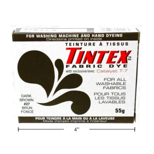 TINTEX LOT OF 1 TINTEX BRAND DARK BROWN FABRIC DYE #27 NEW
