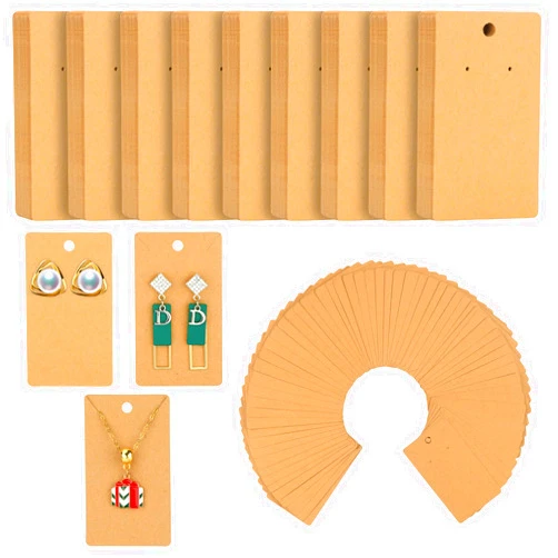 Ovsor 350pcs Earring Display Cards - 3.5 x 1.96 Inches Sturdy Earring Cards for Earrings Necklace Jewelry Displaying