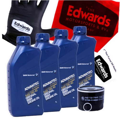 THE EDWARDS MOTORSPORTS & RVS COMPANY Edwards Oil Change Kit fits 2013-2022 BMW Motorrad R1200/R1250 Motorcycle