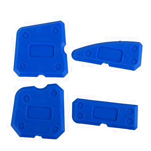 WJYXSH 4/5/9pcs Window Door Sealant Spreader Spatula Scraper Cement Caulk Removal Tool Finishing Sealant Grout Kit Caulking (Color : 4pcs Blue)