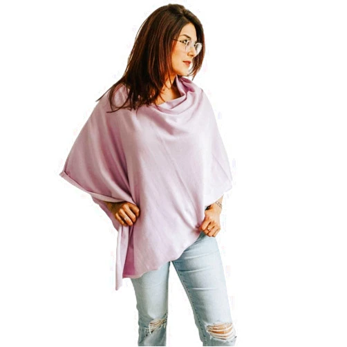 Toci Mom Multifunctional Nursing Cover | Car Seat Cover | Poncho | Scarf | Baby Blanket (Lilac)
