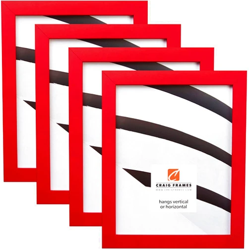 Craig Frames Confetti, 20 x 24 Inch Picture Frame, Modern Red, Set of 4