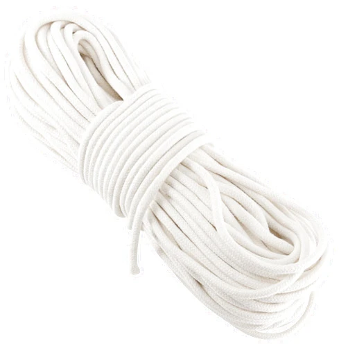 FUNSUEI 5/16 Inch 328 Feet White Cotton Clothesline Rope, Cotton Braided Clothesline Rope, Cotton Clothesline Cord, Natural Cotton Rope for Clothes Hanging, Plant Hanger, Knitting Crafts