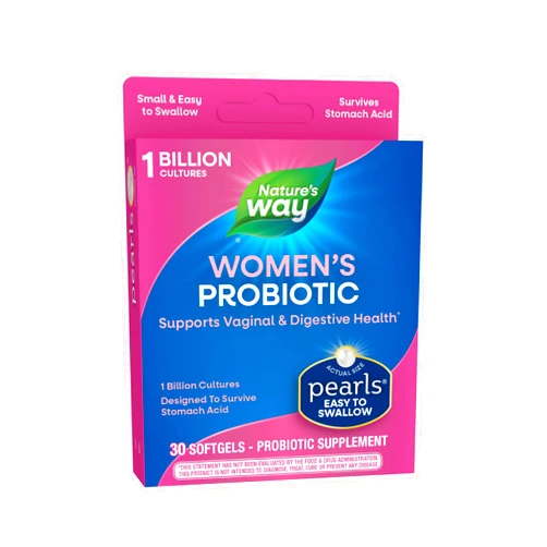 Nature's Way Women's Probiotic Pearls, Supports Vaginal and Digestive Health*, 1 Billion Live Cultures, No Refrigeration Required, 30 Softgels (Packaging May Vary)