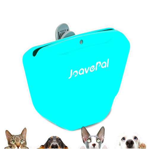JoavePal Dog Treat Pouch - Dog Training Bag for Leash with Magnetic Closure and Waist Clip Easy to Clean Fanny Pack Safe and Healthy, Portable Dog Snack Pouches - Food Grade Silicone, BPA Free (Blue)