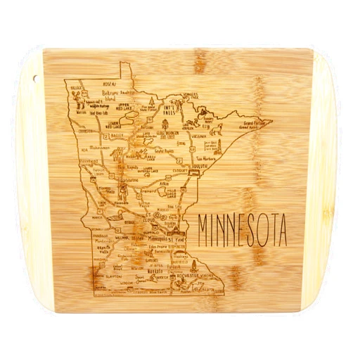 Totally Bamboo A Slice of Life Minnesota State Serving and Cutting Board, 11